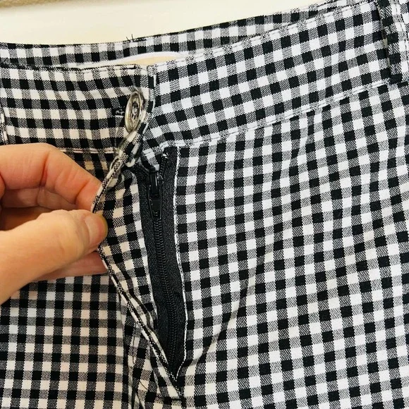 Michael Michael Kors Gingham Pants 8 Mid Rise Straight Leg Plaid Cropped Trouser - Picture 4 of 9